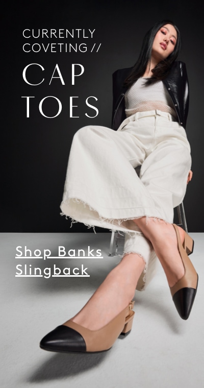 shop banks cap toe slingback