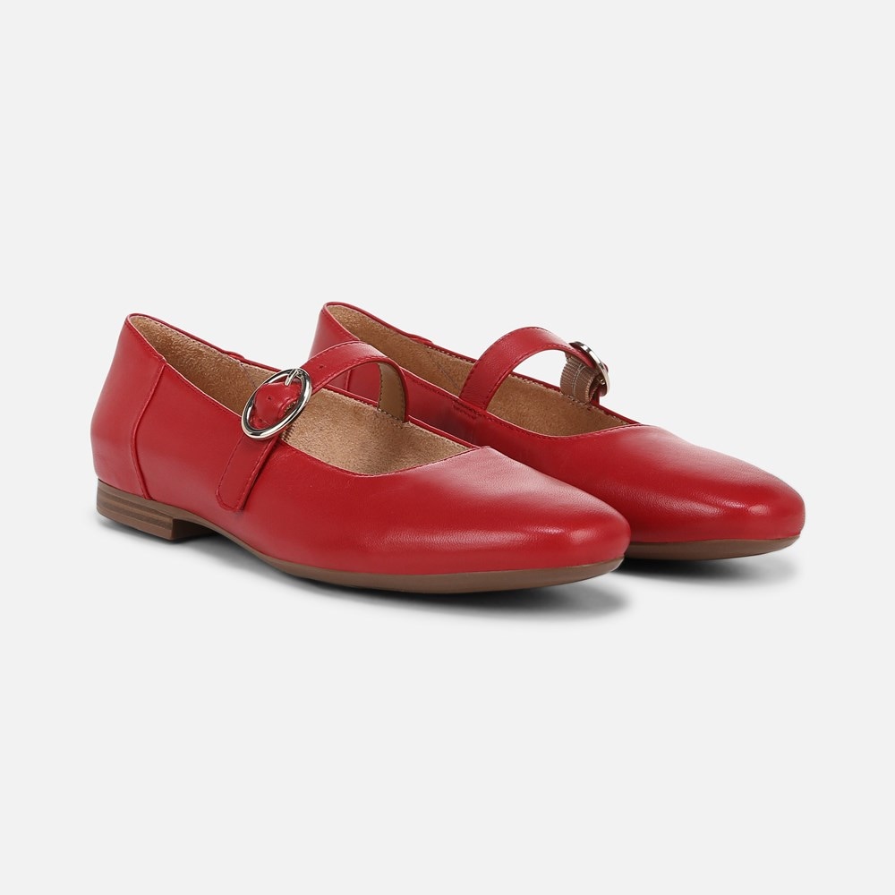 Naturalizer fashion red flat shoes