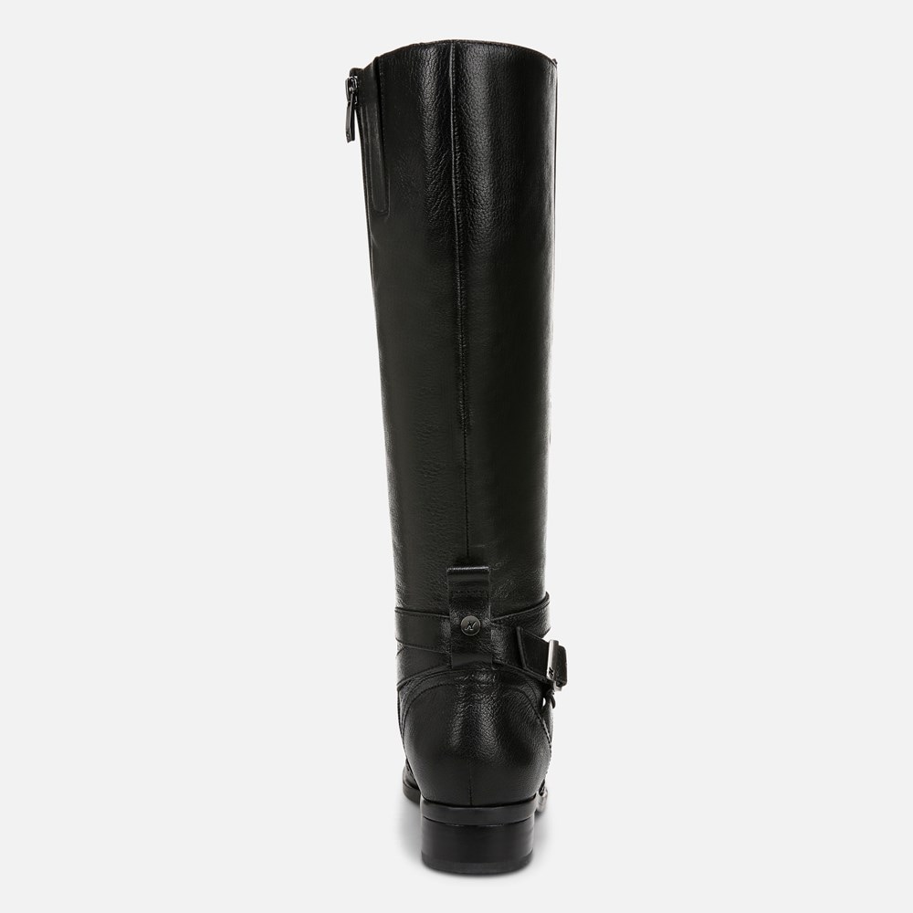 Wide fashion foot riding boots