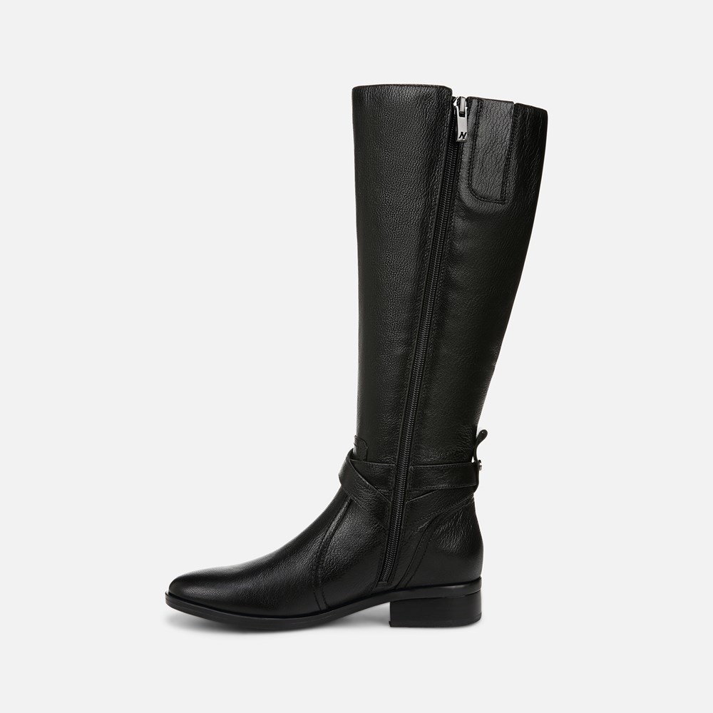 Naturalizer Rena Wide Calf Riding Boot Women s Black Size 7 Boots