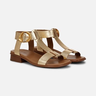 Fashion womens gold sandals