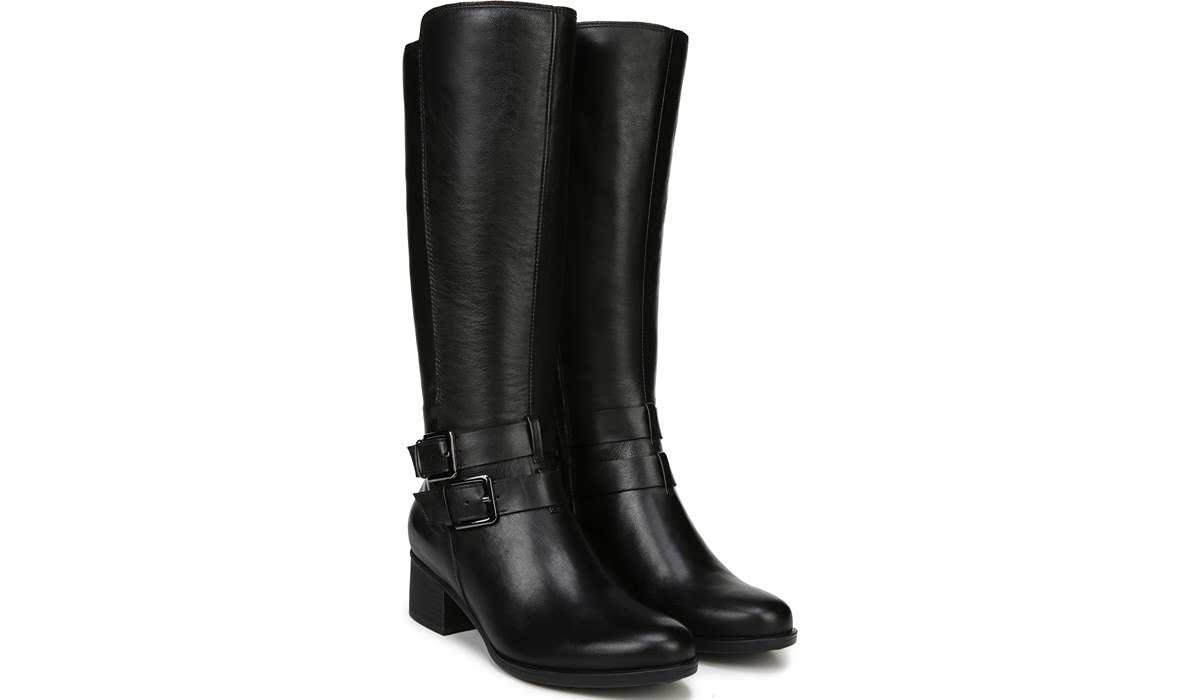 wide calf black rain boots