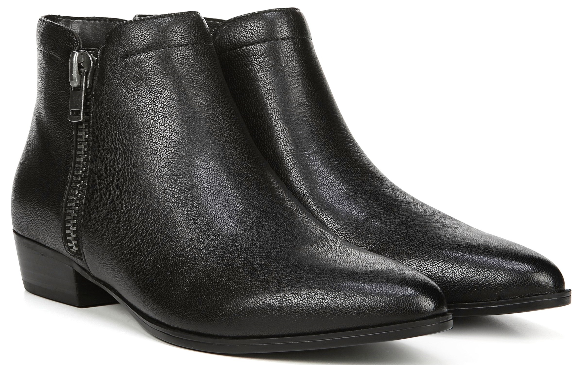 naturalizer booties black leather