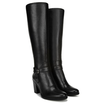 naturalizer wide calf leather boots