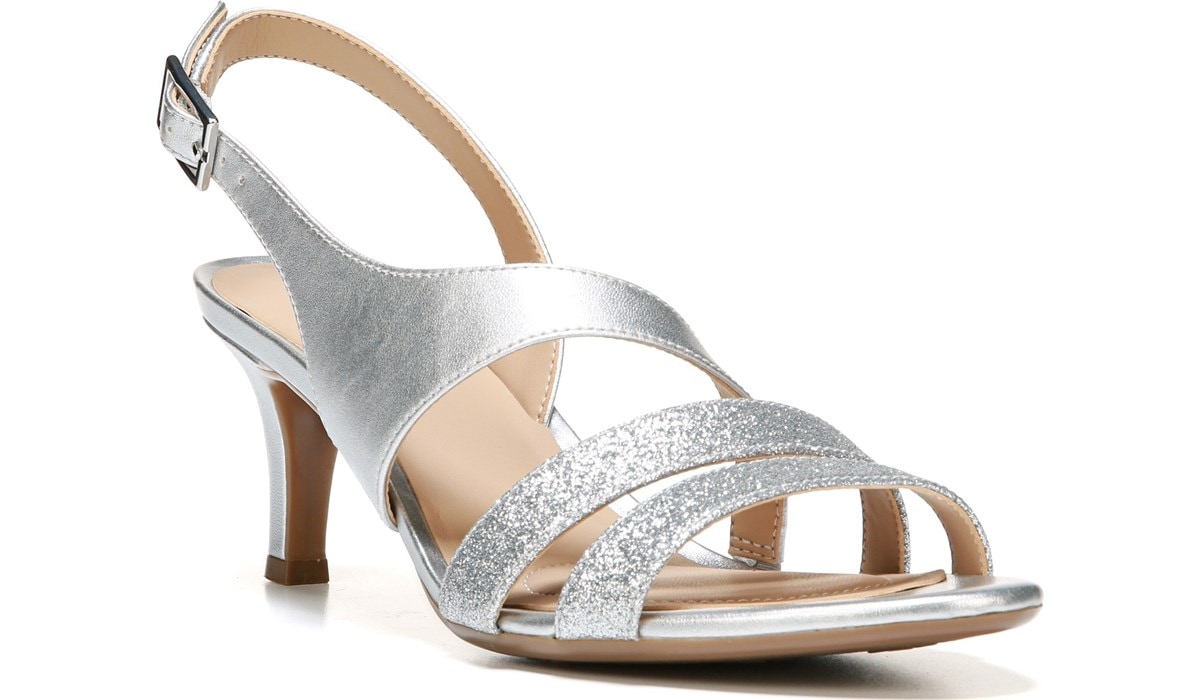 Naturalizer Taimi in Silver/Glitter Sandals