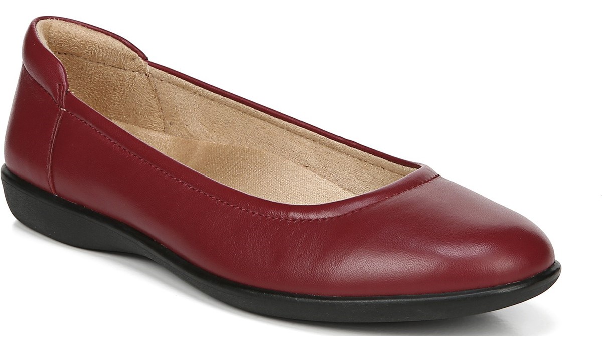 Naturalizer Flexy in Red Leather Flats