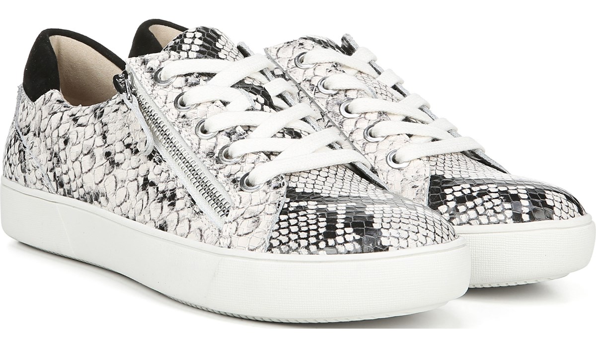 Alabaster Snake Leather Sneakers 