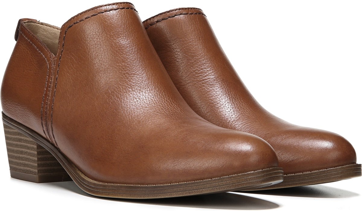 saddle leather booties