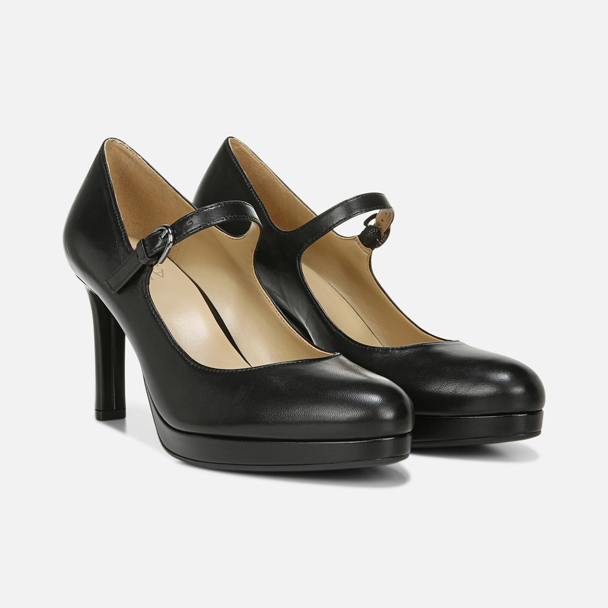 Naturalizer Mary Jane Pump in Black Leather Heels - Naturalizer.com