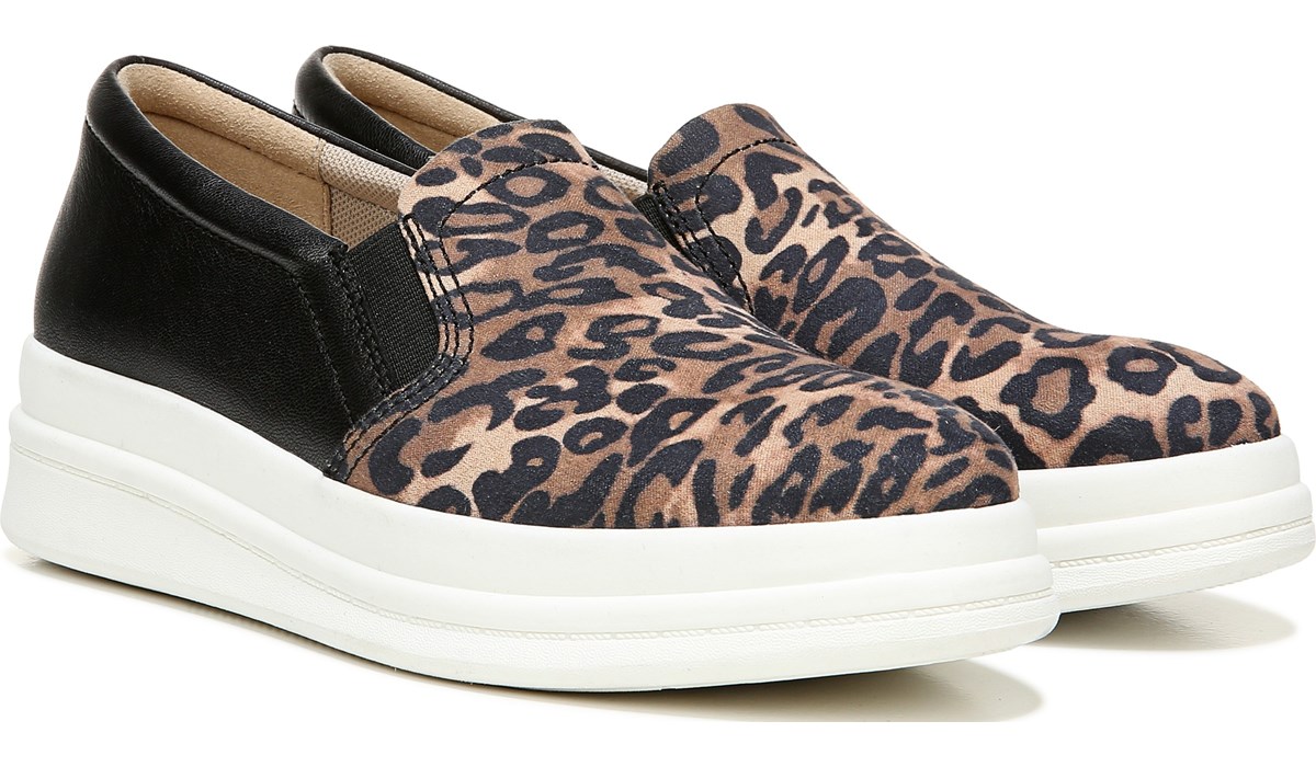 cheetah slip on sneakers