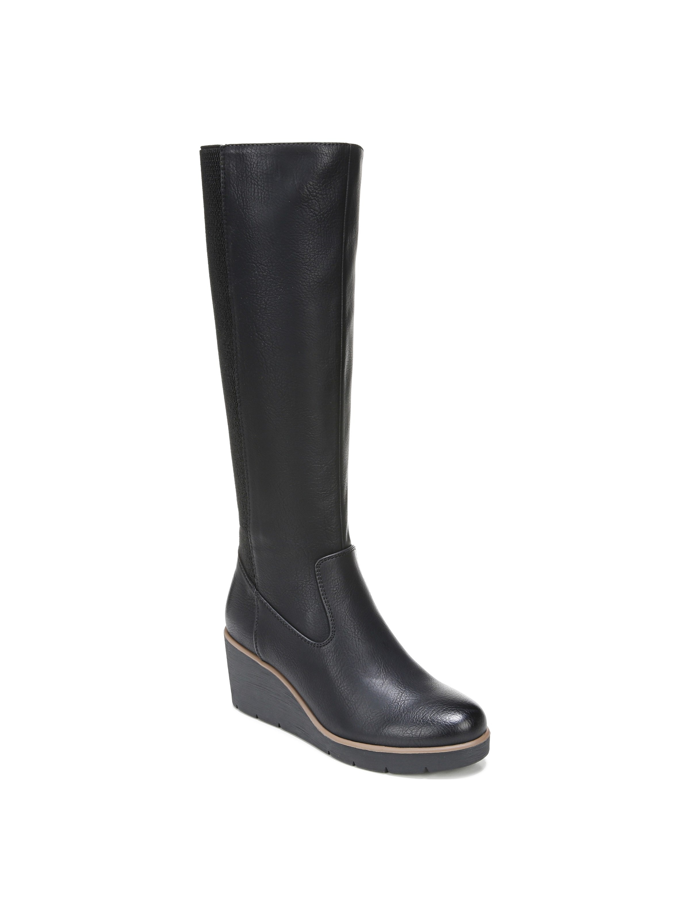 wide calf tall wedge boots