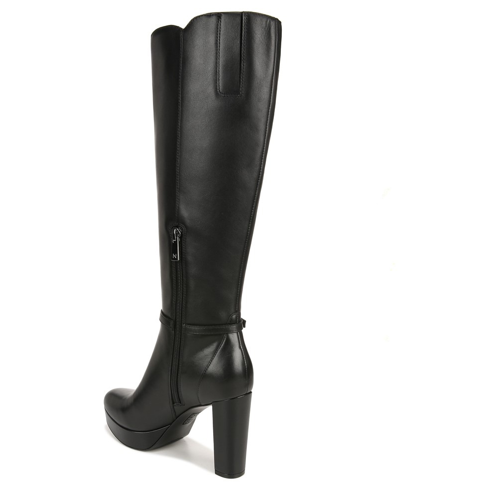 White Narrow-Calf Boots for Women